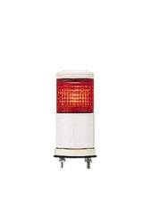 Schneider Electric - Red LED Flashing & Steady Stackable Tower Light with Buzzer - 70 to 85 dB, Base Mount, IP54, 24V, 14 to 122°F - Exact Tool & Supply