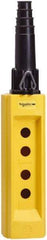 Square D - 4 Hole, Glass Reinforced Polyester Pushbutton Switch Enclosure - Exact Tool & Supply