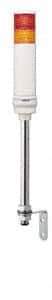 Schneider Electric - Orange, Red LED Flashing & Steady Stackable Tower Light with Buzzer - 70 to 85 dB, Pipe Mount, IP23, IP54, 24V, 14 to 122°F - Exact Tool & Supply