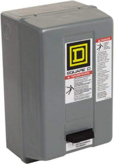 Square D - 110 Coil VAC at 50 Hz, 120 Coil VAC at 60 Hz, 27 Amp, NEMA Size 1, Nonreversible Enclosed Enclosure NEMA Motor Starter - 10 hp at 1 Phase, 1 Enclosure Rating - Exact Tool & Supply