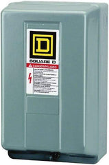 Square D - 1 NEMA Rated, 3 Pole, Mechanically Held Lighting Contactor - 30 A (Tungsten), 110 VAC at 50 Hz, 120 VAC at 60 Hz - Exact Tool & Supply