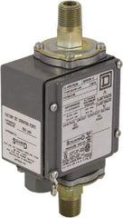 Square D - 4, 13 and 4X NEMA Rated, DPDT, 175 psi, Electromechanical Pressure and Level Switch - Adjustable Pressure, 120 VAC at 6 Amp, 125 VDC at 0.22 Amp, 240 VAC at 3 Amp, 250 VDC at 0.11 Amp, 1/4 Inch Connector, Screw Terminal, For Use with 9012G - Exact Tool & Supply
