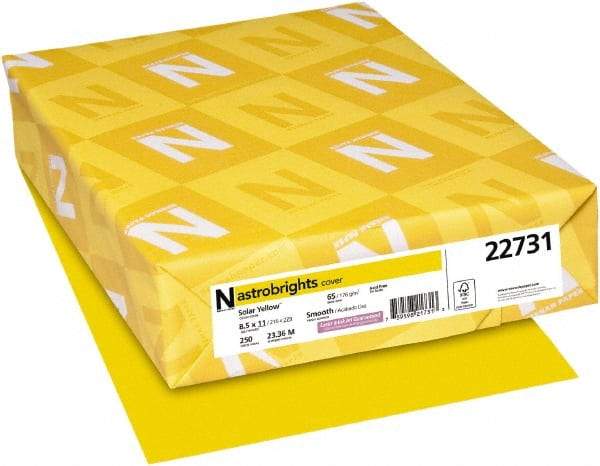 Neenah Paper - 8-1/2" x 11" Solar Yellow Colored Copy Paper - Use with Inkjet Printers, Laser Printers, Copiers - Exact Tool & Supply