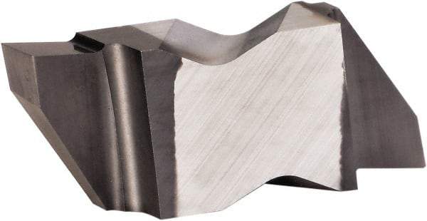 Kennametal - 3088NGP Grade KCU10, 2.24mm Cutting Width Carbide Grooving Insert - 2.39mm Max Depth of Cut, Left Hand, 0.19mm Corner Radius, AlTiN Finish - Exact Tool & Supply