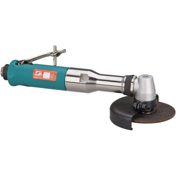 Dynabrade - 4" Wheel Diam, 13,500 RPM, Pneumatic Cutoff & Cutoff-Grinder Tool - Right Angle Handle, 1/4 NPT Inlet - Exact Tool & Supply
