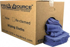 PRO-SOURCE - Virgin Cotton Huck Rag - Lint-Free, Blue, 5 to 7 Pieces per Lb, 16 x 25", Comes in Box - Exact Tool & Supply