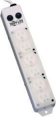 Tripp-Lite - 6 Outlets, 120 VAC15 Amps, 15' Cord, Power Outlet Strip - Keyhole, Tab Mount, 5-15 NEMA Configuration, 13-3/4" Strip - Exact Tool & Supply