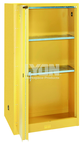 Storage Cabinet - #5461 - 32 x 32 x 65" - 60 Gallon - w/2 shelves, bi-fold self-closing door - Yellow Only - Exact Tool & Supply