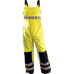 OccuNomix - Size 5XL Hi-Viz Yellow Waterproof Bib Overall - Exact Tool & Supply