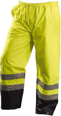 OccuNomix - Size 2XL, High Visibility Yellow, Rain Pants - 2 Pockets, Open Ankle - Exact Tool & Supply