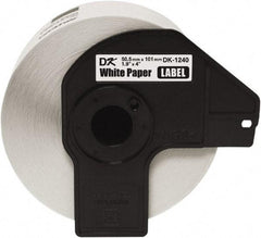 Brother - 4" Wide x 4" Long, White Paper Shipping Label - For Label Maker - Exact Tool & Supply