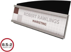 Deflect-o - 8-1/2" Wide x 3-7/8" High Sign Compatiblity, Acrylic Sign Holder - Clear, 3-7/8" Holder Height - Exact Tool & Supply