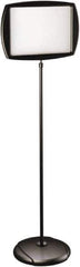 MasterVision - 19" Wide x 3-7/8" High Sign Compatiblity, Steel Floor Sign - Black, 3-15/16" Holder Height - Exact Tool & Supply