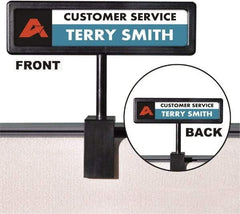 ADVANTUS - 9" Wide x 2-1/2" High Sign Compatiblity, Plastic Sign Holder - Translucent, 2-1/2" Holder Height - Exact Tool & Supply