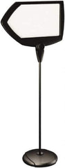 MasterVision - 19" Wide x 3-7/8" High Sign Compatiblity, Steel Floor Sign - Black, 3-15/16" Holder Height - Exact Tool & Supply