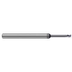 Harvey Tool - Corner Radius & Corner Chamfer End Mills; Mill Diameter (mm): 0.80 ; Mill Diameter (Inch): 1/32 ; Mill Diameter (Decimal Inch): 0.0310 ; End Type: Corner Radius ; Corner Radius (Decimal Inch): 0.0050 ; Number of Flutes: 3 - Exact Tool & Supply