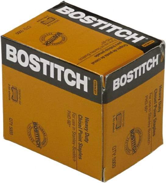 Stanley Bostitch - 0.38" Leg Length, Steel Heavy Duty Stapler Staples - 60 Sheet Capacity, For Use with Bostitch PHD-60 - Exact Tool & Supply