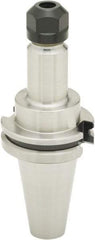 Parlec - 0.039" to 13/32" Capacity, 5.22" Projection, CAT40 Dual Contact Taper, ER16 Collet Chuck - 13/32" Shank Diam - Exact Tool & Supply