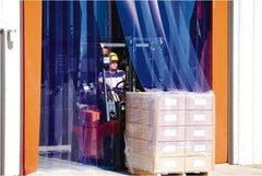Clearway Door - 6' Door Width x 8' Door Height Flexible PVC Standard Strip Door Kit - 8" Strip Width x 0.08" Strip Thickness, Clear, 50% Overlap - Exact Tool & Supply