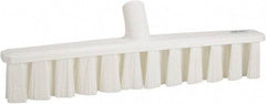 Vikan - 15.25" Combo Duty Polyester Push Broom - 1-7/8" Bristle Length, Plastic Block, European Threaded Handle Connection, Handle Sold Separately - Exact Tool & Supply