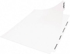 Office Essentials - 11 x 8 1/2" 1 to 5" Label, 5 Tabs, 3-Hole Punched, Customizable Divider - White - Exact Tool & Supply