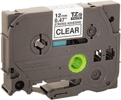 Brother - 1/2" Wide x 314.4" Long, Clear Plastic/Paper Tape Cassette - For Label Maker - Exact Tool & Supply