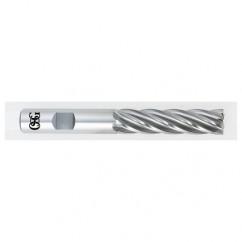 1/2 Dia. x 4 Overall Length 6-Flute Square End HSS-CO SE End Mill-Round Shank-Center Cutting-Uncoated - Exact Tool & Supply