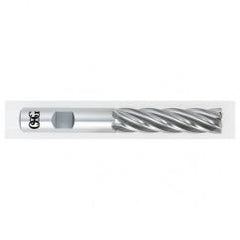 1/2 Dia. x 4 Overall Length 6-Flute Square End HSS-CO SE End Mill-Round Shank-Center Cutting-Uncoated - Exact Tool & Supply