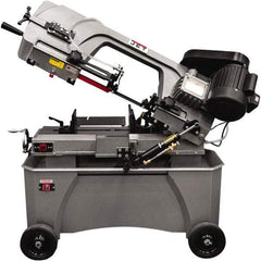 Jet - 7 x 12" Manual Combo Horizontal & Vertical Bandsaw - 1 Phase, 45° Vise Angle of Rotation, 3/4 hp, 115/230 Volts, Step Pulley Drive - Exact Tool & Supply