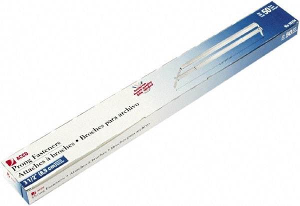 ACCO - 50 Piece Paper File Fasteners - 8-1/2" Long - Exact Tool & Supply