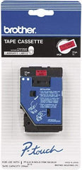 Brother - 1/2" Wide x 300" Long, Red Tape Cassette - For Label Maker - Exact Tool & Supply