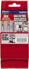 Brother - 1-1/2" Wide, Silver Tape Cassette - For Label Maker - Exact Tool & Supply