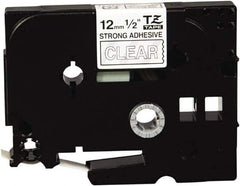 Brother - 1/2" Wide, Clear Tape Cassette - For Label Maker - Exact Tool & Supply