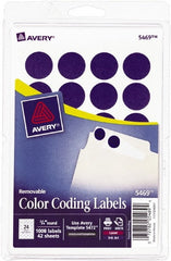 AVERY - 3/4" x 3/4" Dark Blue Paper Color Coding Labels - Exact Tool & Supply