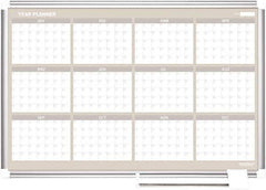 MasterVision - 36" High x 48" Wide Magnetic Dry Erase Calendar - Steel - Exact Tool & Supply
