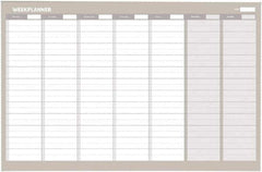 MasterVision - 24" High x 36" Wide Magnetic Dry Erase Calendar - Steel - Exact Tool & Supply