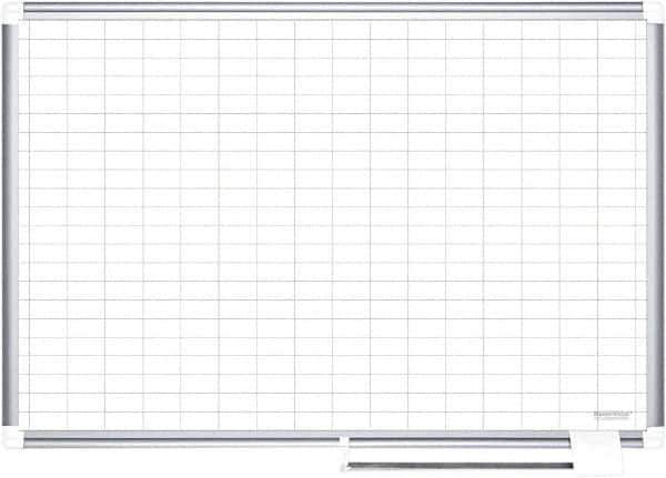 MasterVision - 48" High x 72" Wide Magnetic Dry Erase Calendar - Porcelain/Steel - Exact Tool & Supply