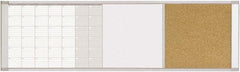 MasterVision - 18" High x 48" Wide Combination, Bulletin/Magnetic Dry Erase - Steel - Exact Tool & Supply