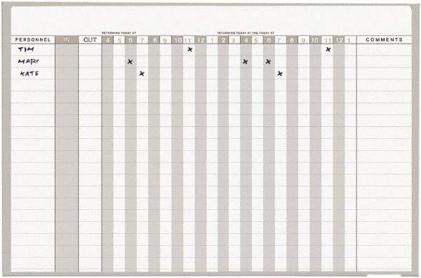 MasterVision - 36" High x 24" Wide Magnetic Dry Erase In/Out - Steel - Exact Tool & Supply