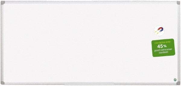 MasterVision - 48" High x 96" Wide Magnetic Dry Erase Board - Steel - Exact Tool & Supply