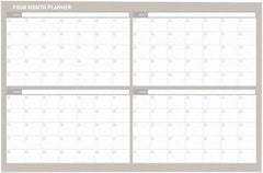 MasterVision - 24" High x 36" Wide Magnetic Dry Erase Calendar - Steel - Exact Tool & Supply