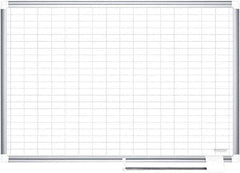 MasterVision - 36" High x 24" Wide Magnetic Dry Erase Calendar - Steel - Exact Tool & Supply