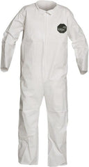 Disposable Coveralls: Size Medium, 1.5 oz, SMS, Zipper Closure White, Serged Seam, Open Cuff, Open Ankle, ISO Non-Cleanroom Class