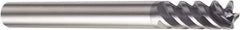 Sandvik Coromant - 8mm, 19mm LOC, 8mm Shank Diam, 80mm OAL, 4 Flute, Solid Carbide Square End Mill - Single End, TiAlN Finish, Spiral Flute, 50° Helix, Centercutting, Right Hand Cut, Right Hand Flute, Series CoroMill Plura - Exact Tool & Supply