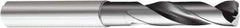 Sandvik Coromant - 7/32" 150° Spiral Flute Solid Carbide Screw Machine Drill Bit - Multilayer TiAlN Finish, Right Hand Cut, 1.1024" Flute Length, 2.5984" OAL, Standard Point, Straight Shank, Through Coolant - Exact Tool & Supply