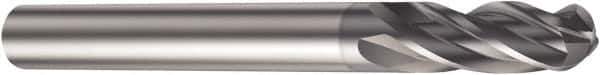 Sandvik Coromant - 7mm Diam, 16mm LOC, 4 Flute Solid Carbide Ball End Mill - AlCrN Finish, 100mm OAL, 8mm Shank Diam, Ball Flute - Exact Tool & Supply