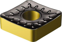 Sandvik Coromant - CNMM433 QR Grade 4305 Carbide Turning Insert - TiCN/AI2O3/TiN Finish, 80° Diamond, 1/2" Inscr Circle, 3/16" Thick, 3/64" Corner Radius - Exact Tool & Supply