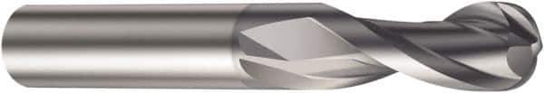 Sandvik Coromant - 10mm Diam, 19mm LOC, Solid Carbide Ball End Mill - AlCrN Finish, 72mm OAL, 10mm Shank Diam, Ball Flute - Exact Tool & Supply