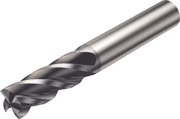 Sandvik Coromant - 3mm, 4 Flute, Solid Carbide, Corner Radius End Mill - 57mm OAL, 38° Helix, Right Hand Flute, 7mm LOC, Right Hand Cut - Exact Tool & Supply