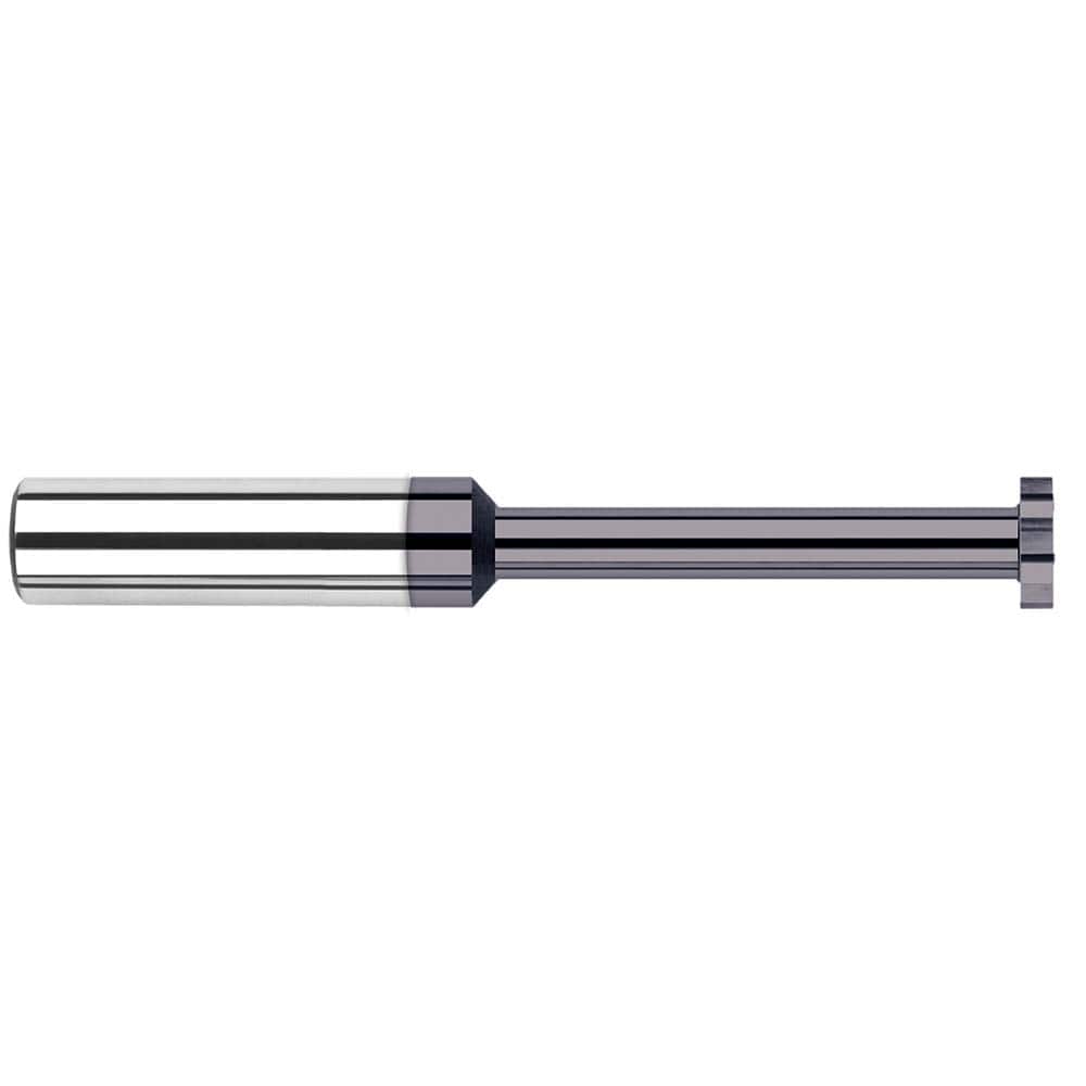 Harvey Tool - 1/2" Cut Diam, 1/8" Cut Width, 1/2" Shank, Straight-Tooth Woodruff Keyseat Cutter - Exact Tool & Supply